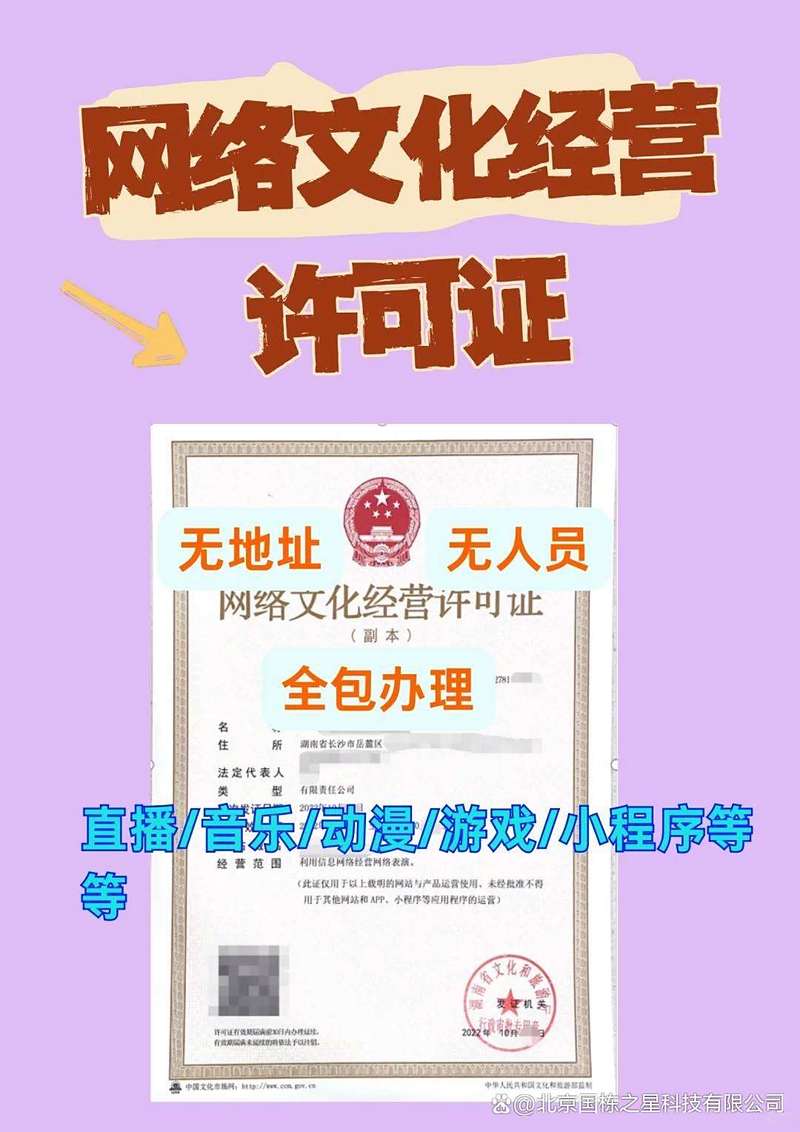 石景山网络文化经营许可证申请条件